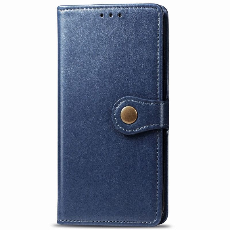 Kožený Kryt Xiaomi Redmi Note 8 Pro Umělá Kůže A Vintage Spona