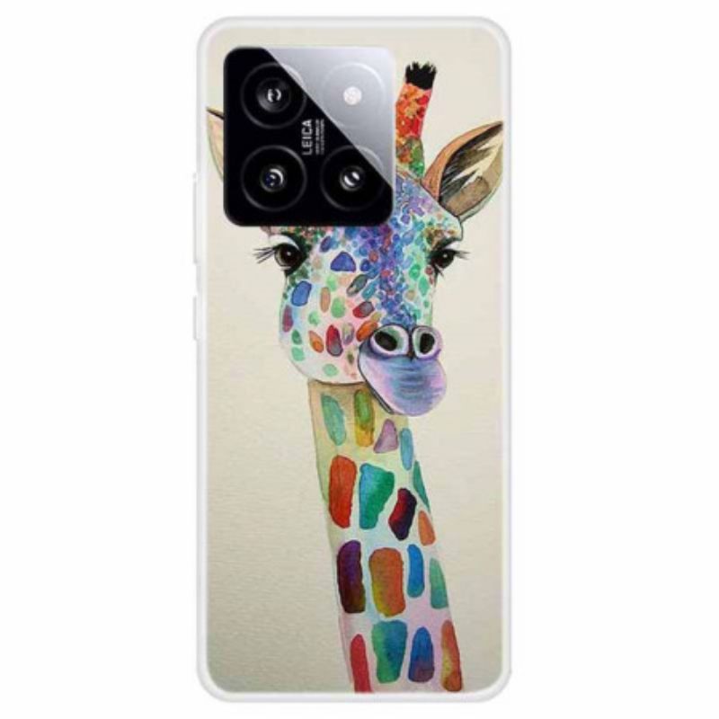 Kryt Na Xiaomi 14 Barevná Žirafa