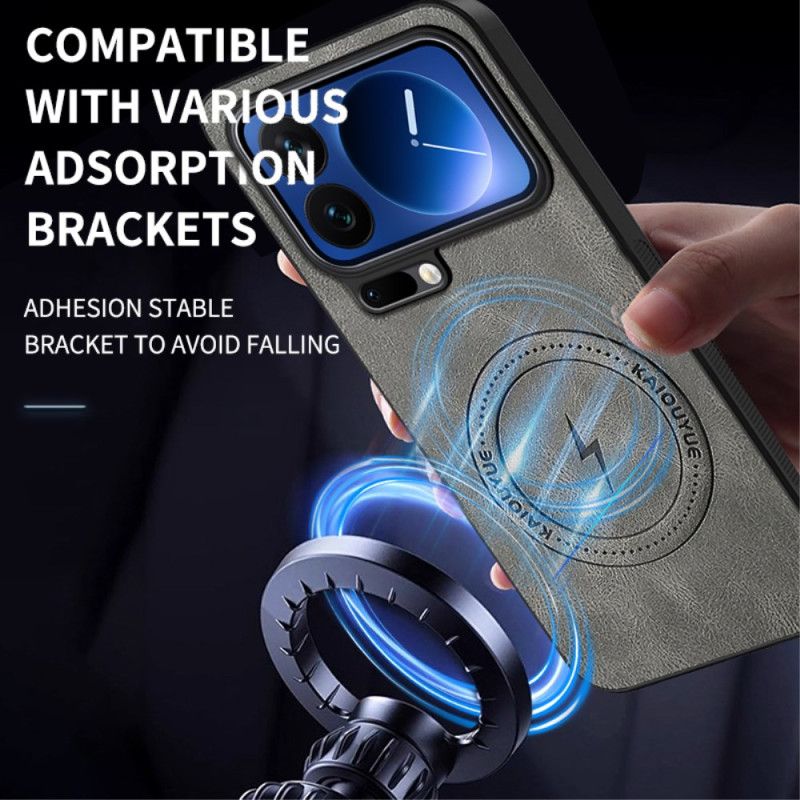 Kryt Na Xiaomi 17 Pro Kožený Efekt Magsafe