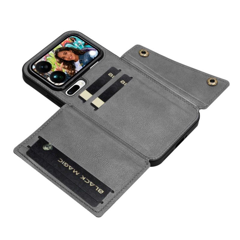 Kryt Na Xiaomi 17 Pro Max Pouzdro Na Karty S Koženým Efektem