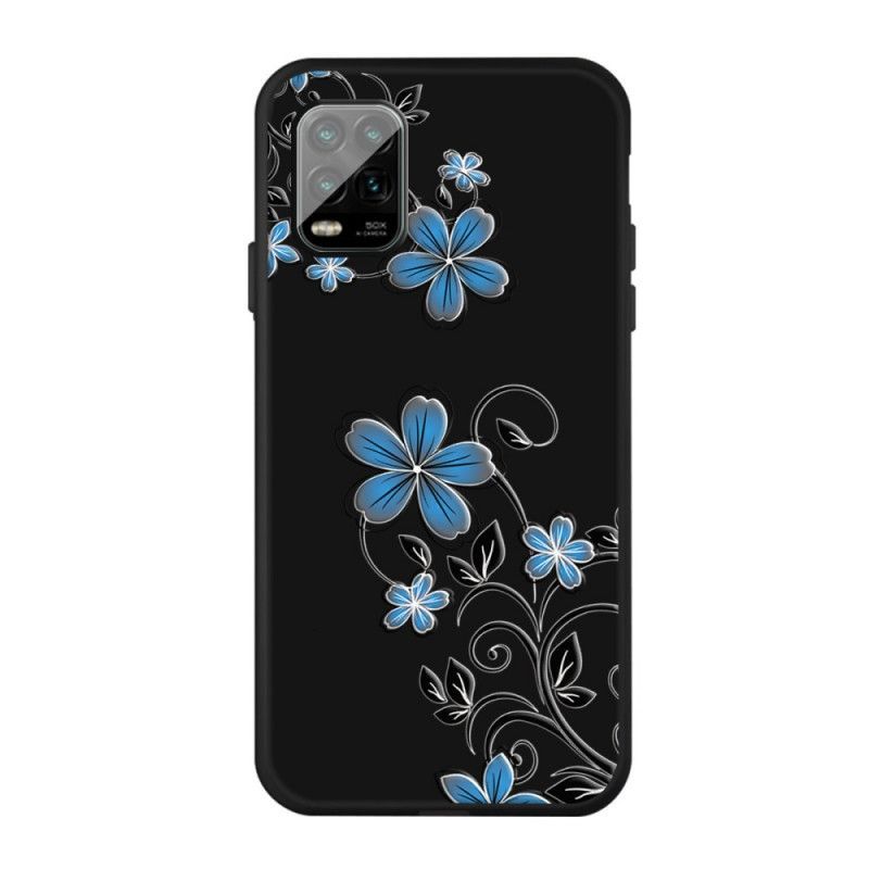 Kryt Na Xiaomi Mi 10 Lite Modré Květy