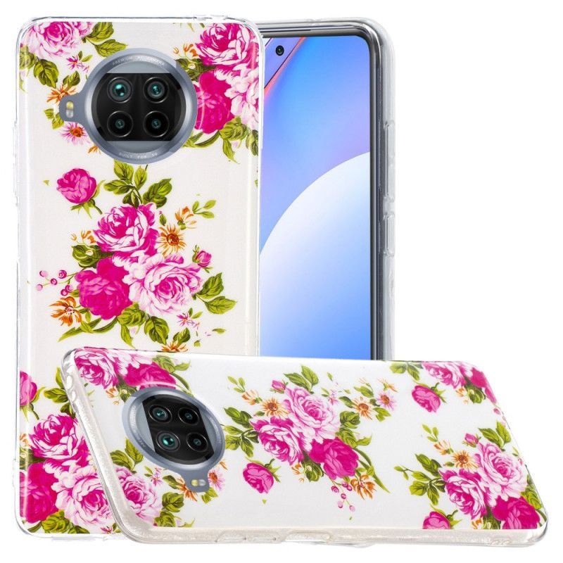 Kryt Na Xiaomi Mi 10t Lite 5g / Redmi Note 9 Pro 5g Neonové Květiny Svobody