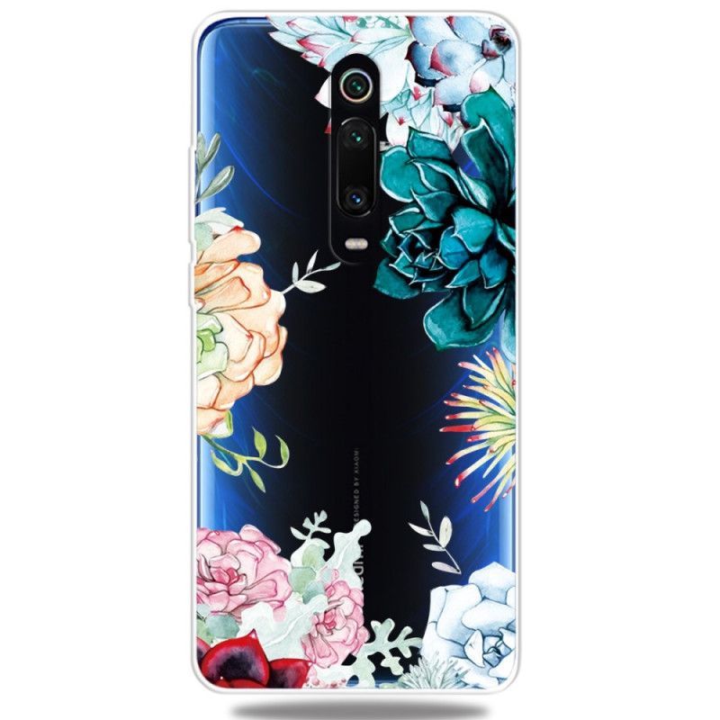 Kryt Na Xiaomi Mi 9t / Mi 9t Pro Průhledné Akvarelové Květiny
