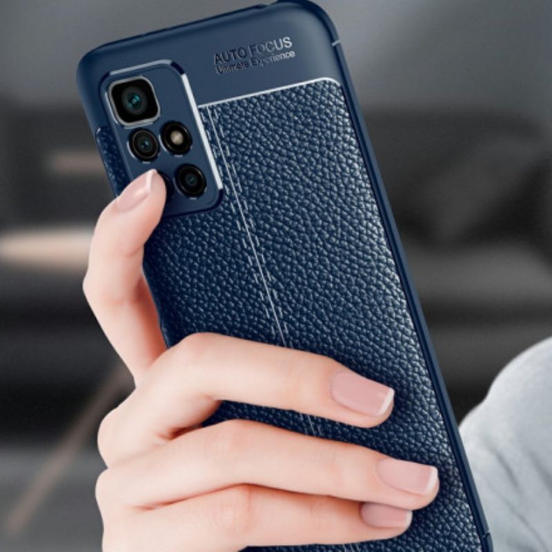 Kryt Na Xiaomi Redmi 10 Litchi S Dvojitým Koženým Efektem