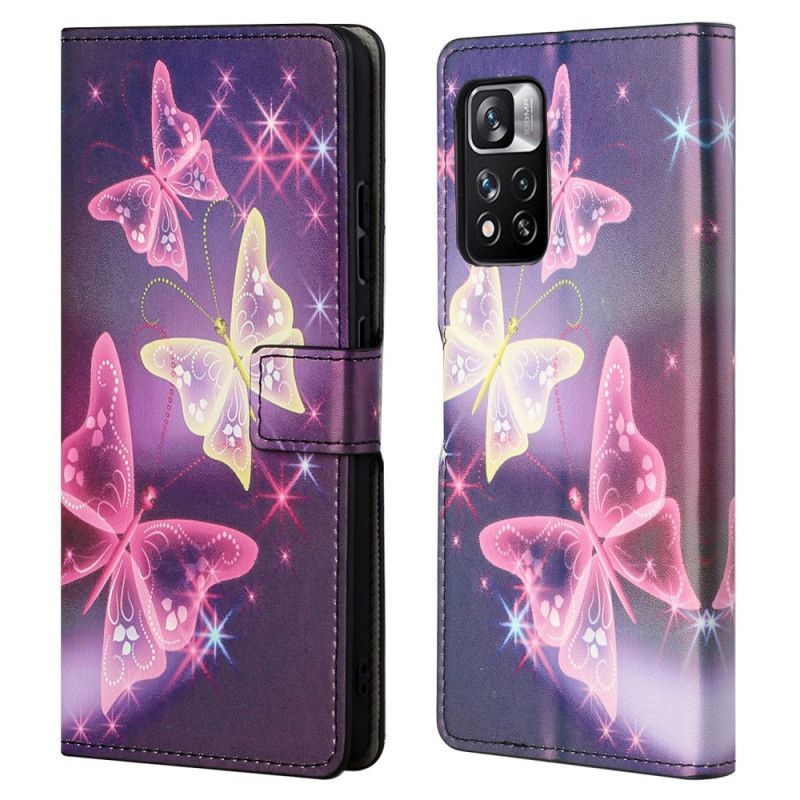 Kryt Pouzdra Xiaomi Redmi Note 11 / Poco M4 Pro 5g Motýli A Květiny Motýli A Květiny