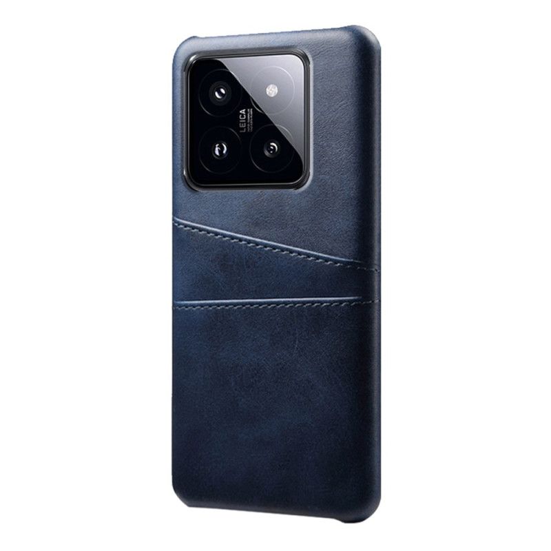 Kryt Xiaomi 14 Dvojitý Držitel Karet S Koženým Efektem