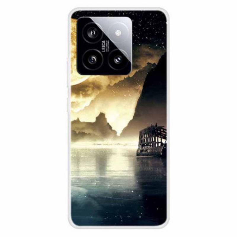 Kryt Xiaomi 14 Kryty Na Mobil Měsíční Svit U Jezera
