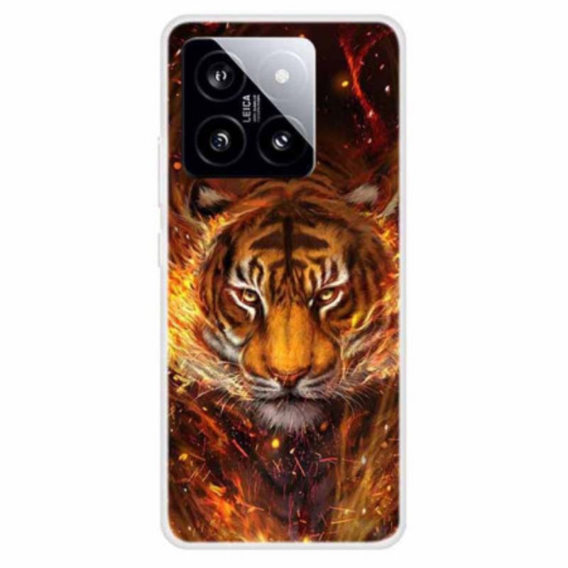 Kryt Xiaomi 14 Kryty Na Mobil Tygr V Plamenech