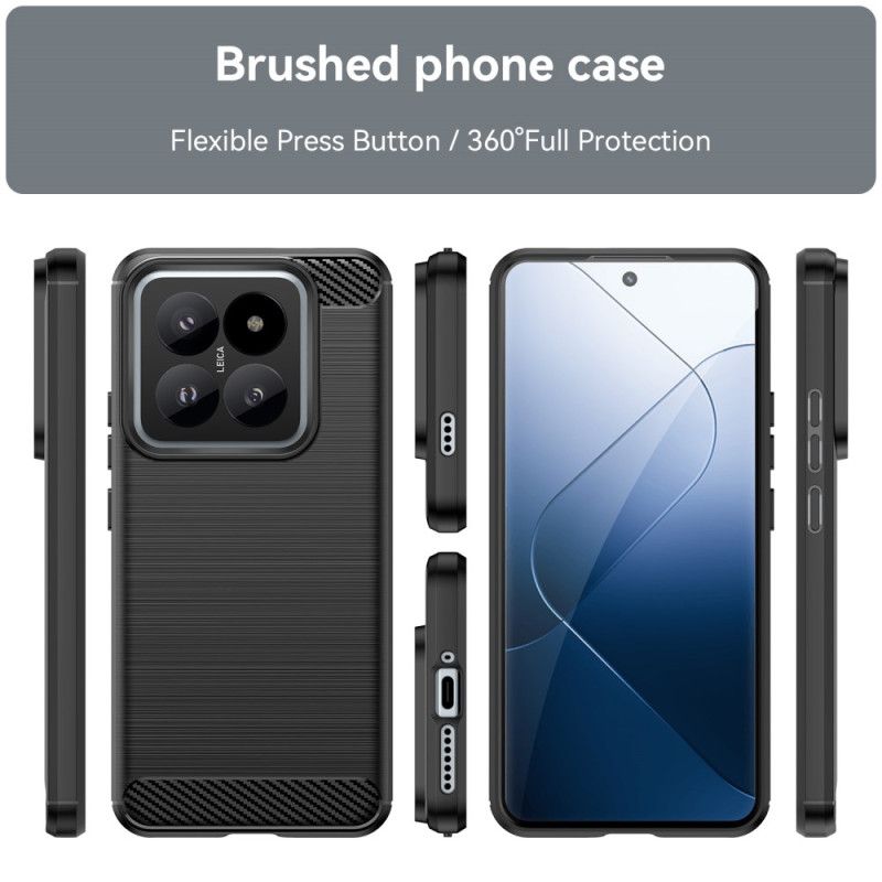 Kryt Xiaomi 14 Pro Kryty Na Mobil Kartáčované Uhlíkové Vlákno