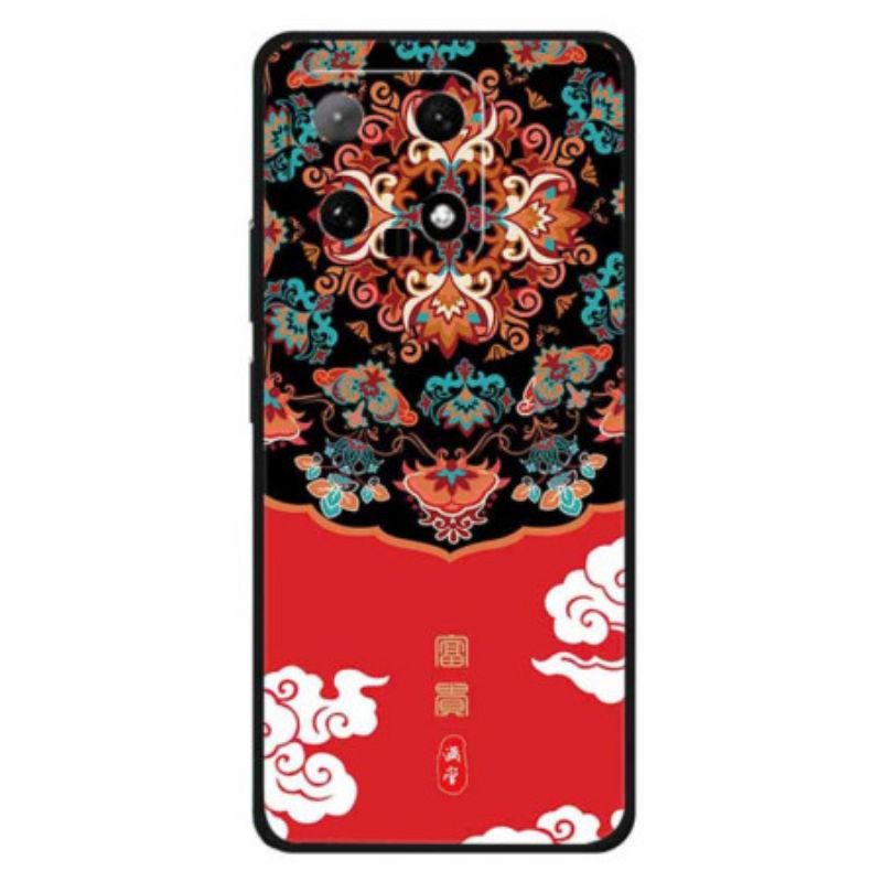 Kryt Xiaomi 14 S Tiskem Etnického Vzoru - Bohatství / Červená