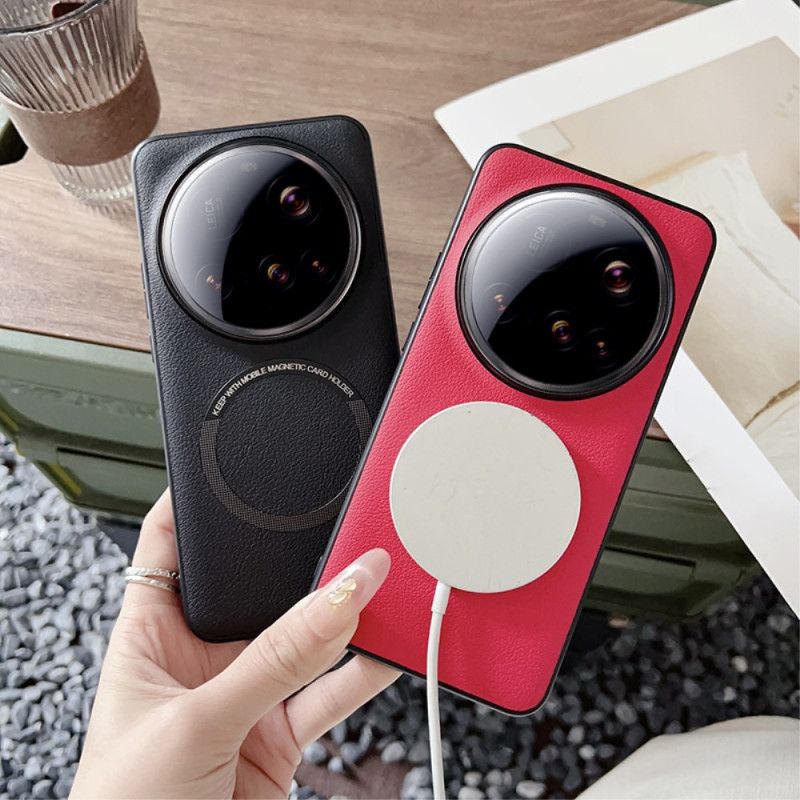 Kryt Xiaomi 15 Ultra Kompatibilní S Koženým Efektem Magsafe