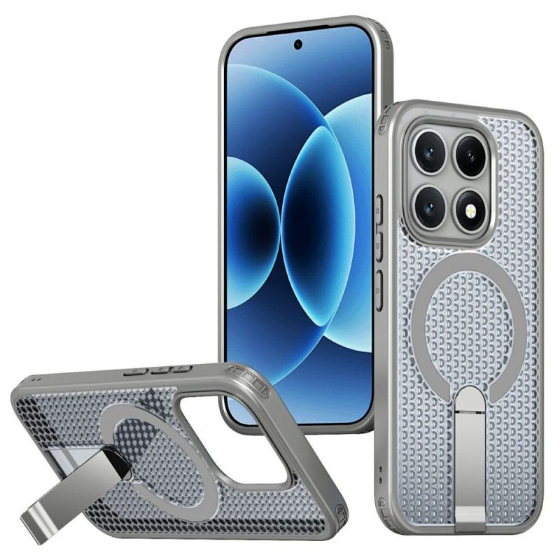 Kryt Xiaomi 17 Kryty Na Mobil Magnetická Mřížková Textura Se Stojánkem