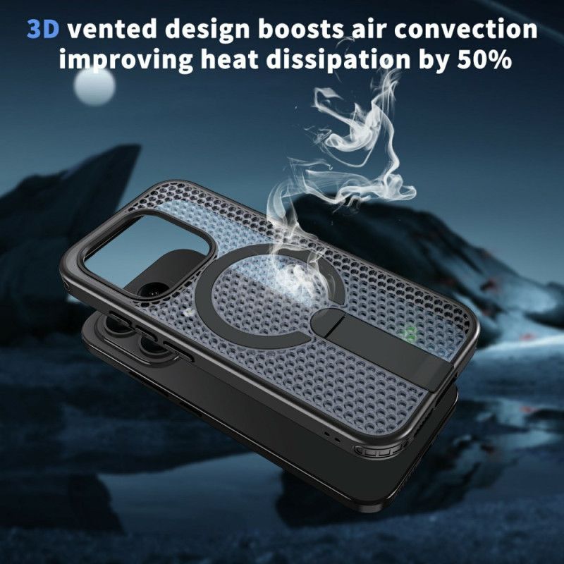 Kryt Xiaomi 17 Kryty Na Mobil Magnetická Mřížková Textura Se Stojánkem