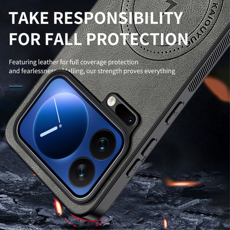 Kryt Xiaomi 17 Pro Max Kožený Efekt Magsafe