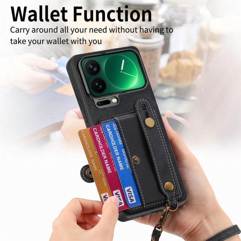 Kryt Xiaomi 17 Pro Přihrádky Na Karty A Popruh