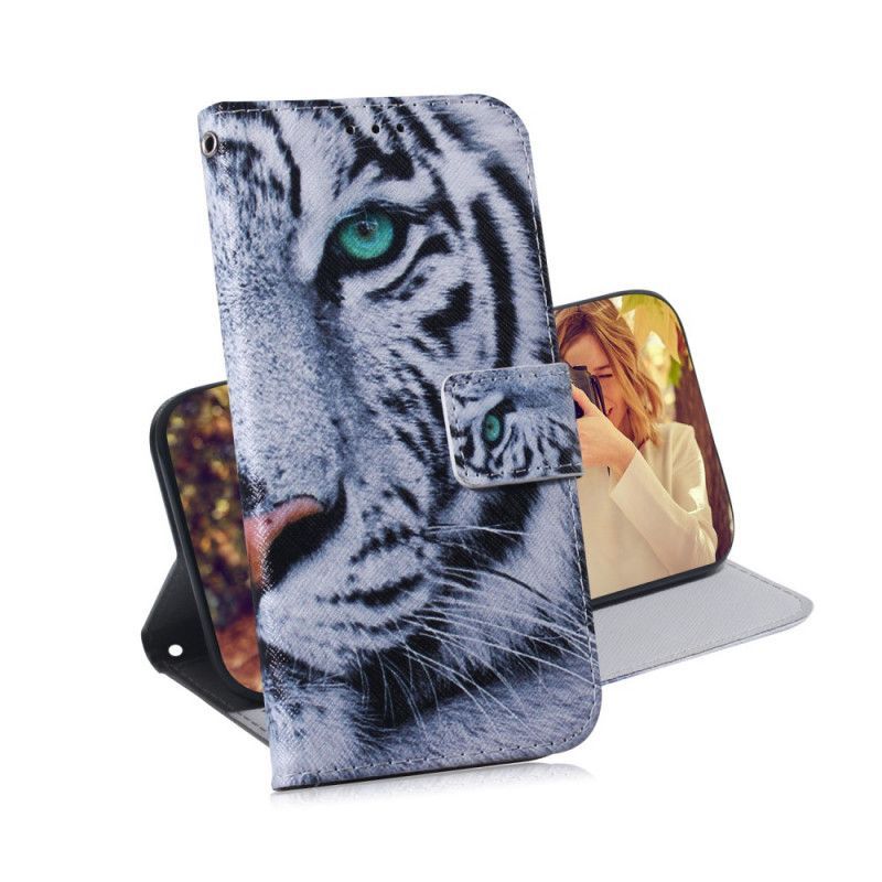 Kryt Xiaomi Flipové Pouzdro Na Poco X3 Tygří Tvář