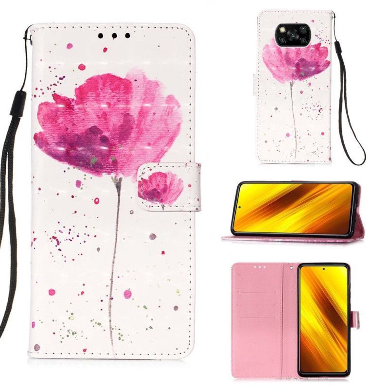 Kryt Xiaomi Flipové Pouzdro Poco X3 Akvarel Mák