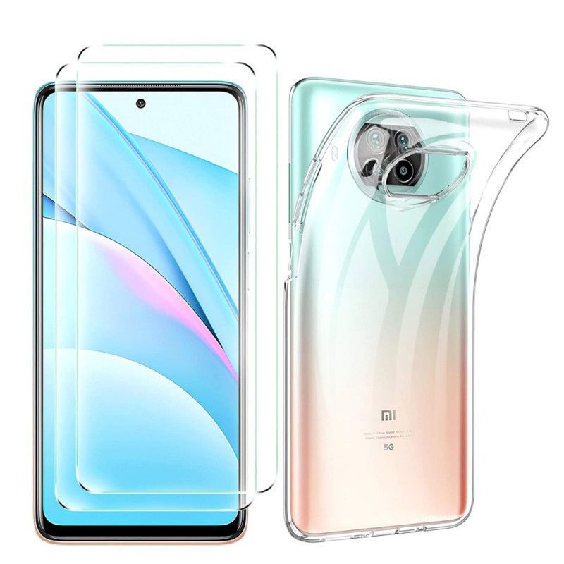 Kryt Xiaomi Mi 10t Lite 5g / Redmi Note 9 Pro 5g A Tvrzené Sklo Na Obrazovce