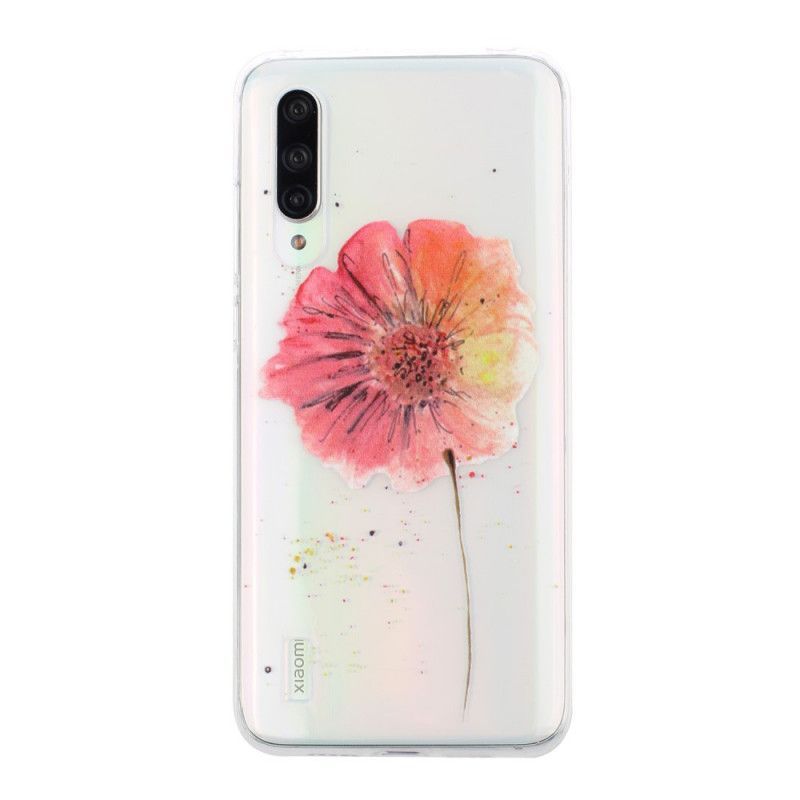 Kryt Xiaomi Mi A3 Akvarelový Mák Průhledný
