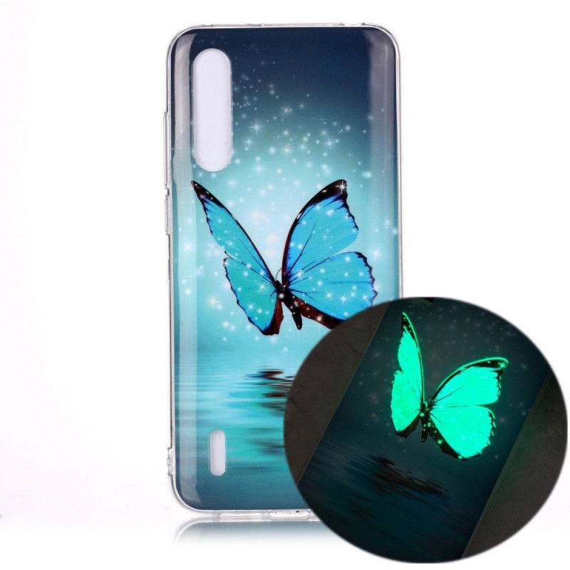 Kryt Xiaomi Mi A3 Fluorescenční Modrý Motýl