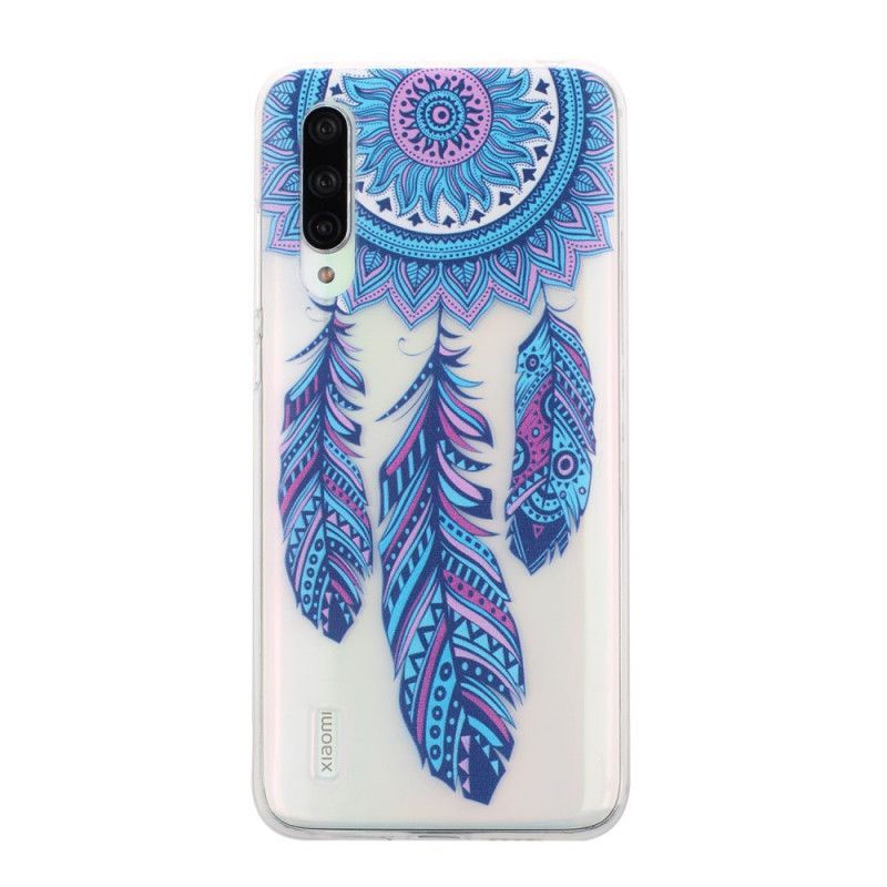 Kryt Xiaomi Mi A3 Průhledný Lapač Snů Modré Peří