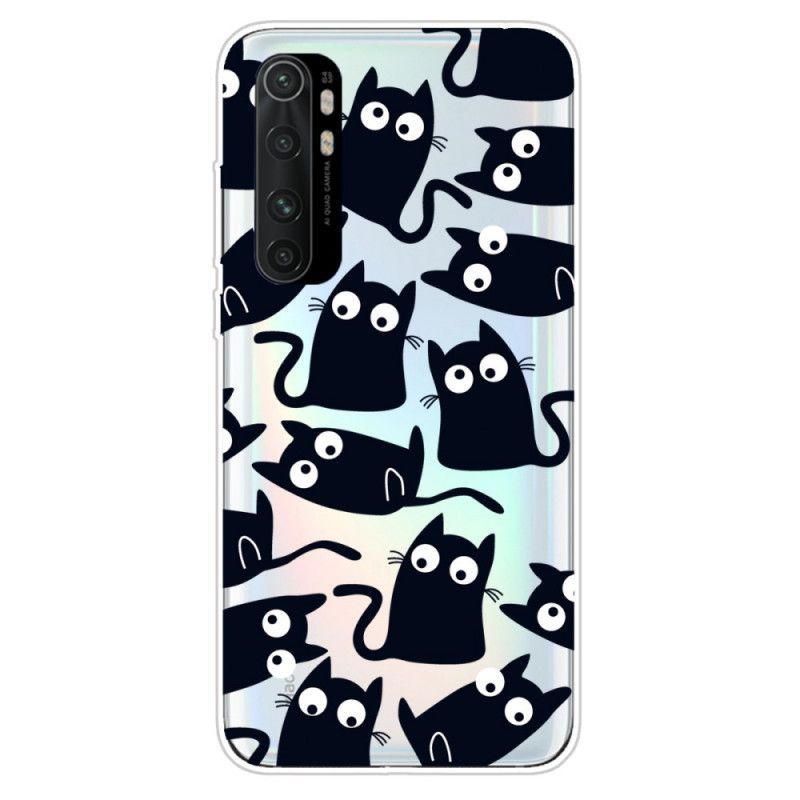 Kryt Xiaomi Mi Note 10 Lite Černé Kočky