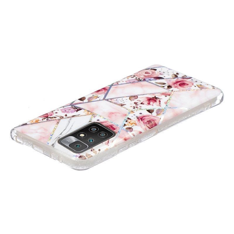 Kryt Xiaomi Redmi 10 Mramorové Květiny