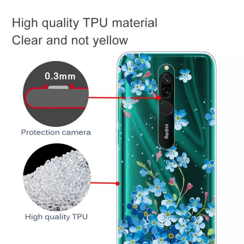 Kryt Xiaomi Redmi 8 Kytice Modrých Květů