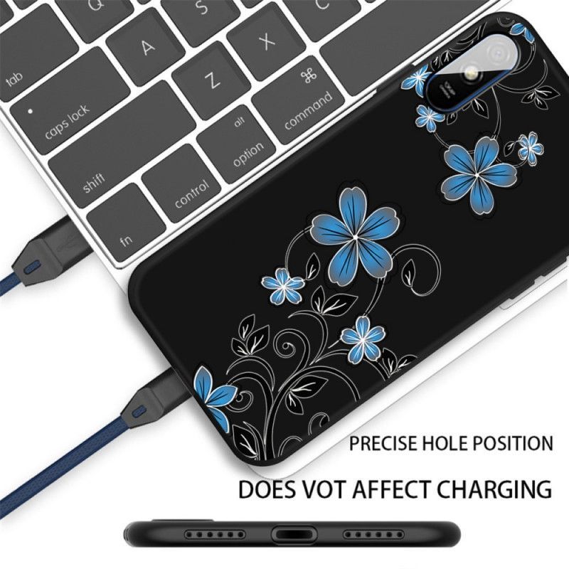 Kryt Xiaomi Redmi 9a Modré Květy