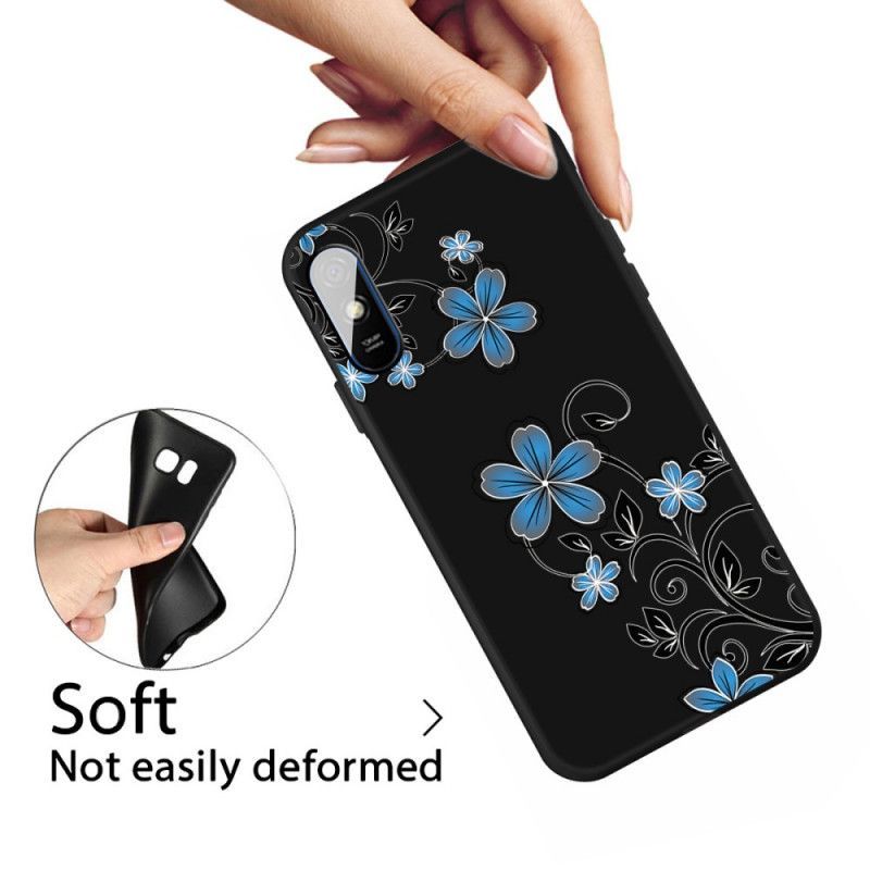 Kryt Xiaomi Redmi 9a Modré Květy