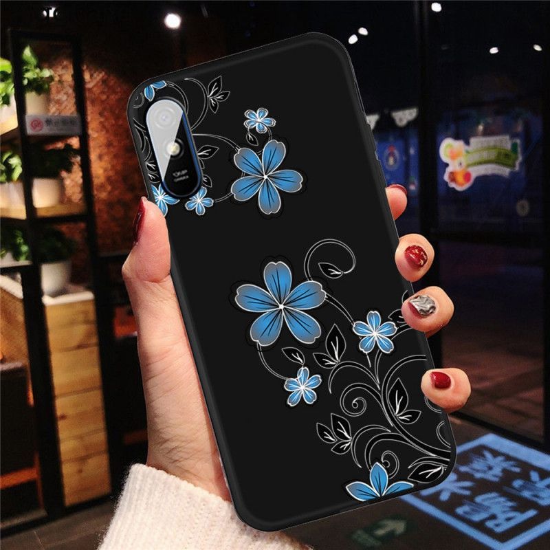 Kryt Xiaomi Redmi 9a Modré Květy