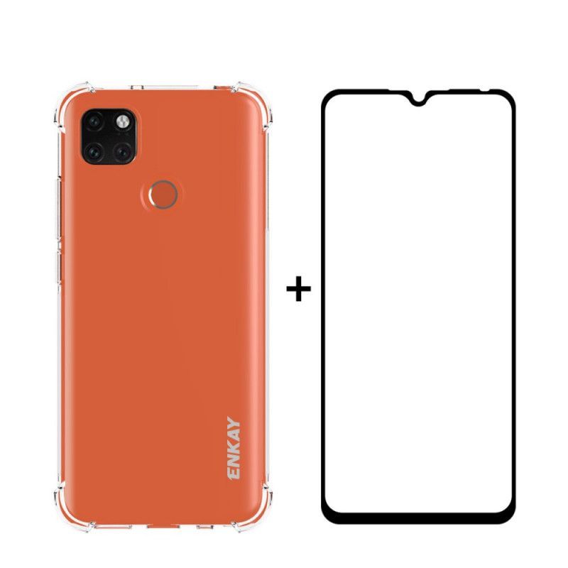 Kryt Xiaomi Redmi 9c Enkay Skořepina A Kombinace Tvrzeného Skla