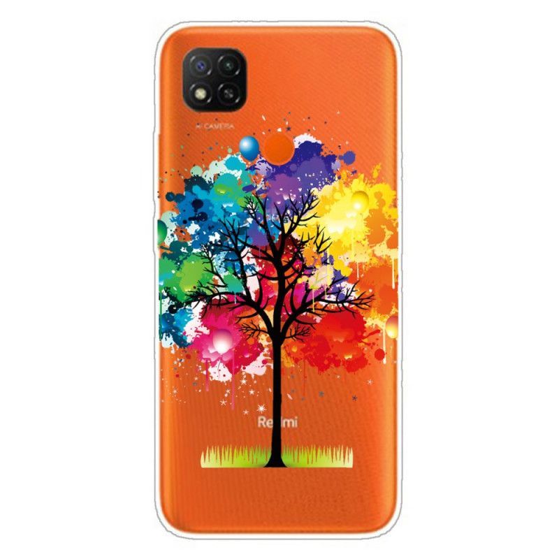 Kryt Xiaomi Redmi 9c Průhledný Akvarelový Strom