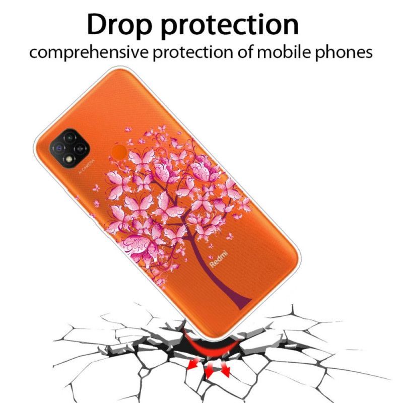 Kryt Xiaomi Redmi 9c Růžová Koruna Stromu
