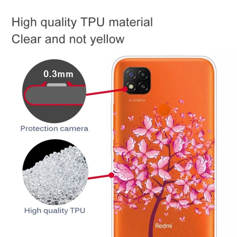 Kryt Xiaomi Redmi 9c Růžová Koruna Stromu