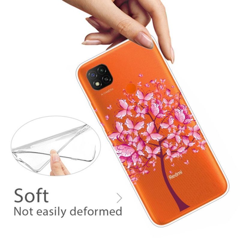 Kryt Xiaomi Redmi 9c Růžová Koruna Stromu