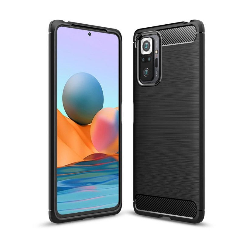 Kryt Xiaomi Redmi Note 10 Pro Kartáčované Uhlíkové Vlákno
