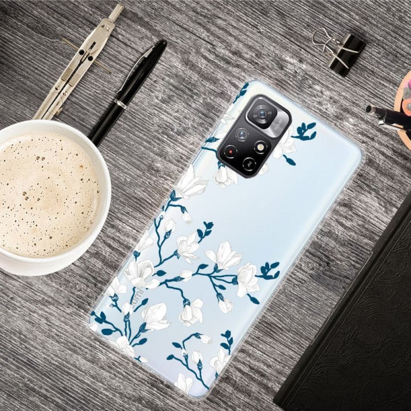 Kryt Xiaomi Redmi Note 11 / Poco M4 Pro 5g Bílé Květy