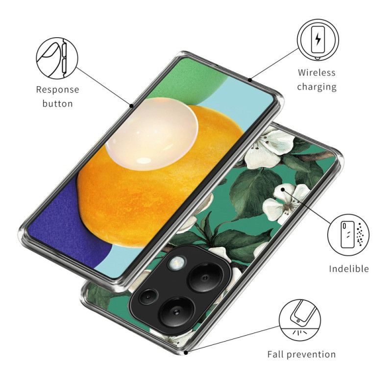 Kryt Xiaomi Redmi Note 13 Pro 4g Bílé Květy
