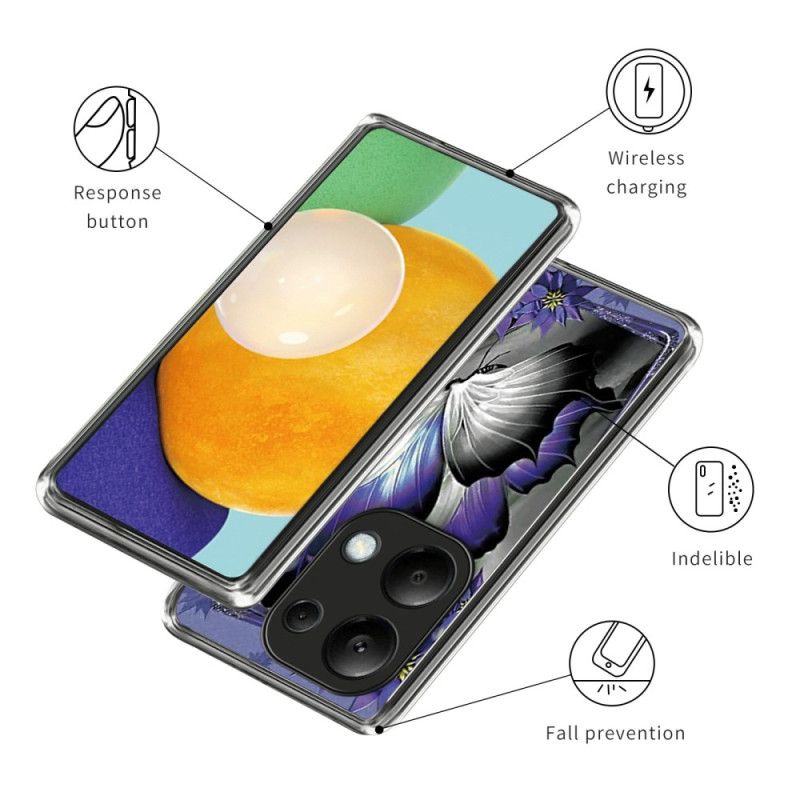 Kryt Xiaomi Redmi Note 13 Pro 4g Fialový Motýl