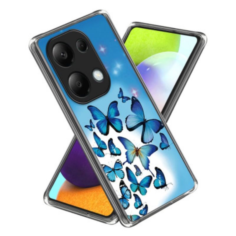 Kryt Xiaomi Redmi Note 13 Pro 4g Kryty Na Mobil Modrí Motýli