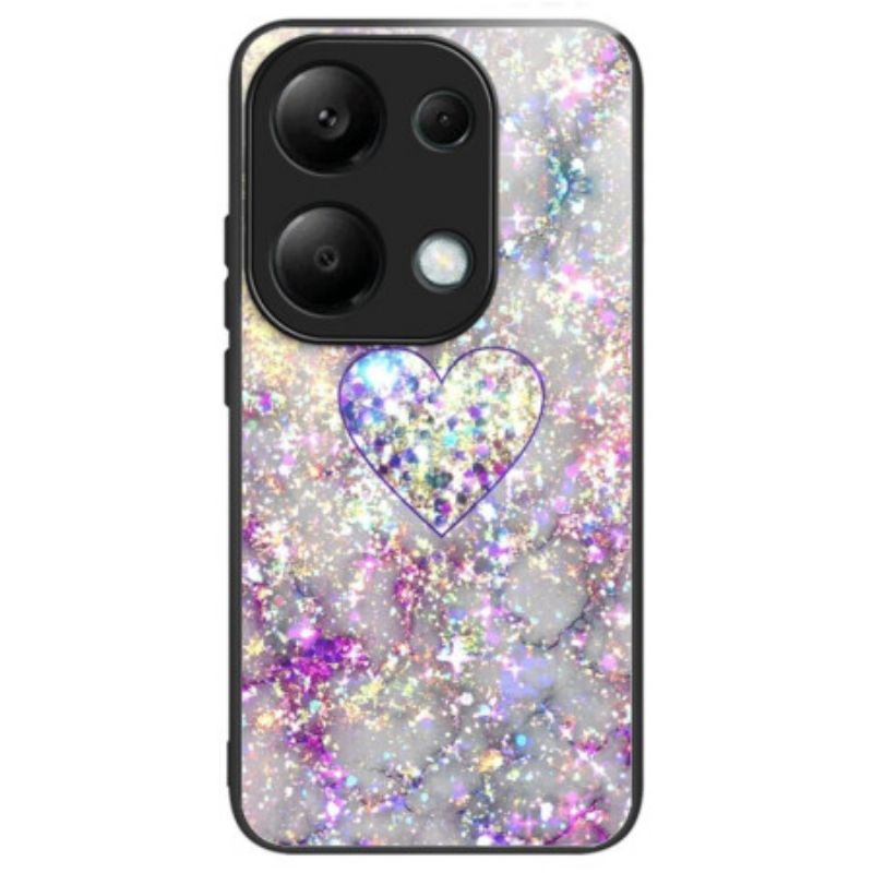 Kryt Xiaomi Redmi Note 13 Pro 4g Třpytivé Srdce Z Tvrzeného Skla