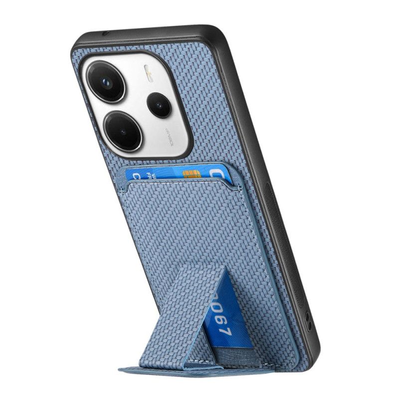 Kryt Xiaomi Redmi Note 14 5g Držák Na Karty S Texturou Uhlíkových Vláken
