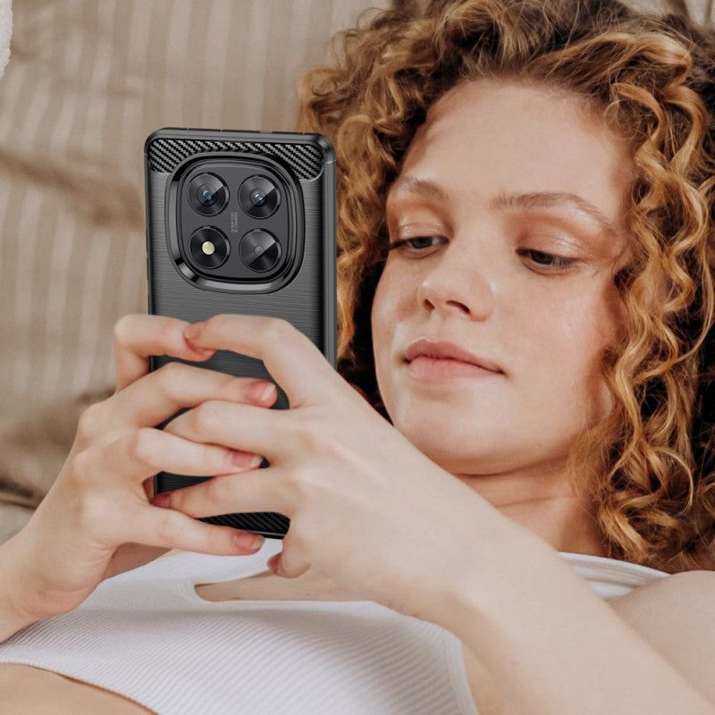 Kryt Xiaomi Redmi Note 14 Pro 5g Kartáčované Uhlíkové Vlákno