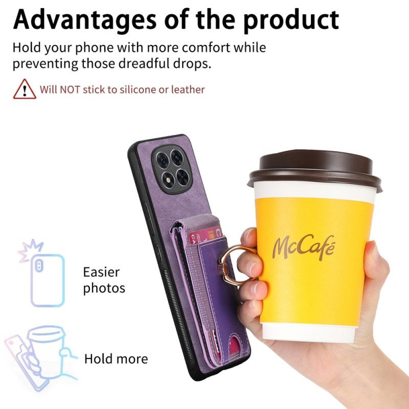 Kryt Xiaomi Redmi Note 14 Pro 5g Magnetický Držák Karet S Vertikální Klopou