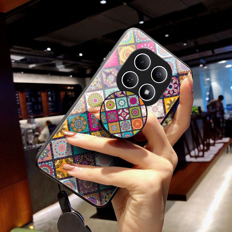 Kryt Xiaomi Redmi Note 15 5g Patchworkový Stojánek A Popruh