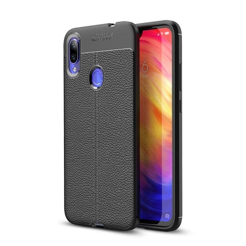 Kryt Xiaomi Redmi Note 7 Litchi S Dvojitým Koženým Efektem
