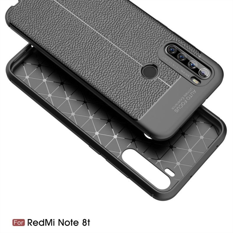 Kryt Xiaomi Redmi Note 8t Litchi S Dvojitým Koženým Efektem