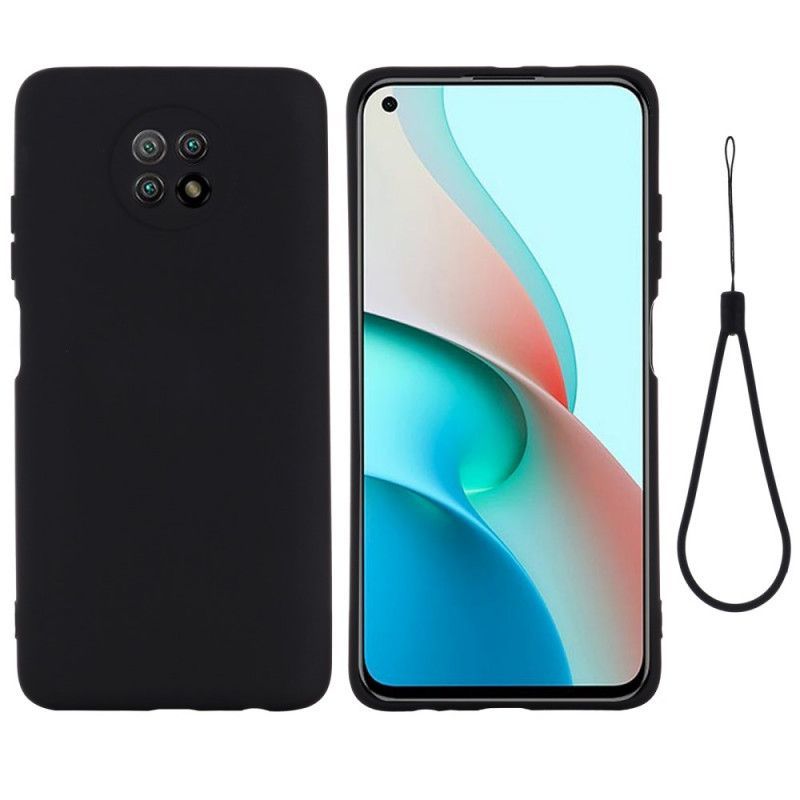Kryt Xiaomi Redmi Note 9 5g / Note 9t 5g Tekutý Silikon A Šňůrka