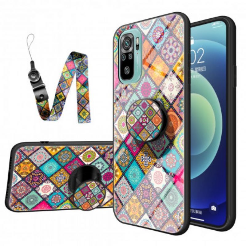Kryty Na Mobil Na Xiaomi Redmi Note 10 / 10S Patchworkový Magnetický Držák